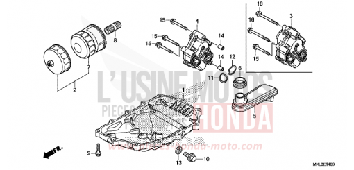 OIL PAN/OIL PUMP NC750XDK de 2019
